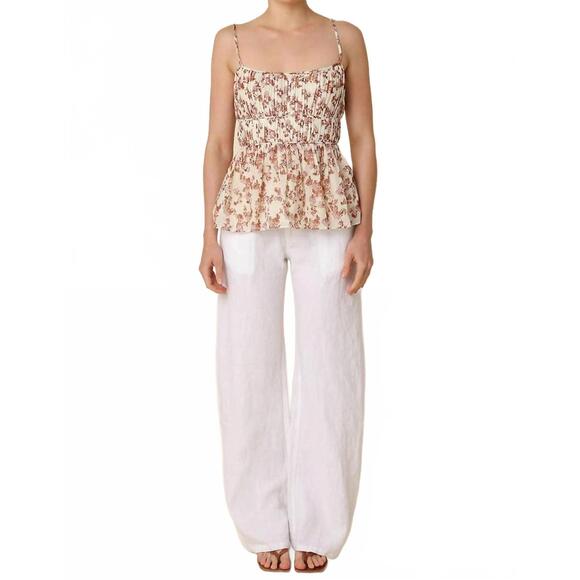 OLIVACEOUS Pants - NEW OLIVACEOUS carina linen pant in white